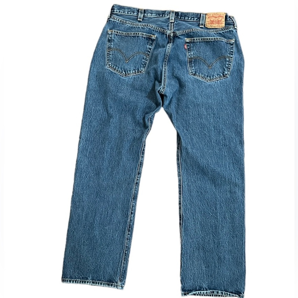 MENS LEVI STRAUSS 501 STRAIGHT LEG BUTTON FLY JEANS SIZE 40W X 32L - Picture 2 of 5